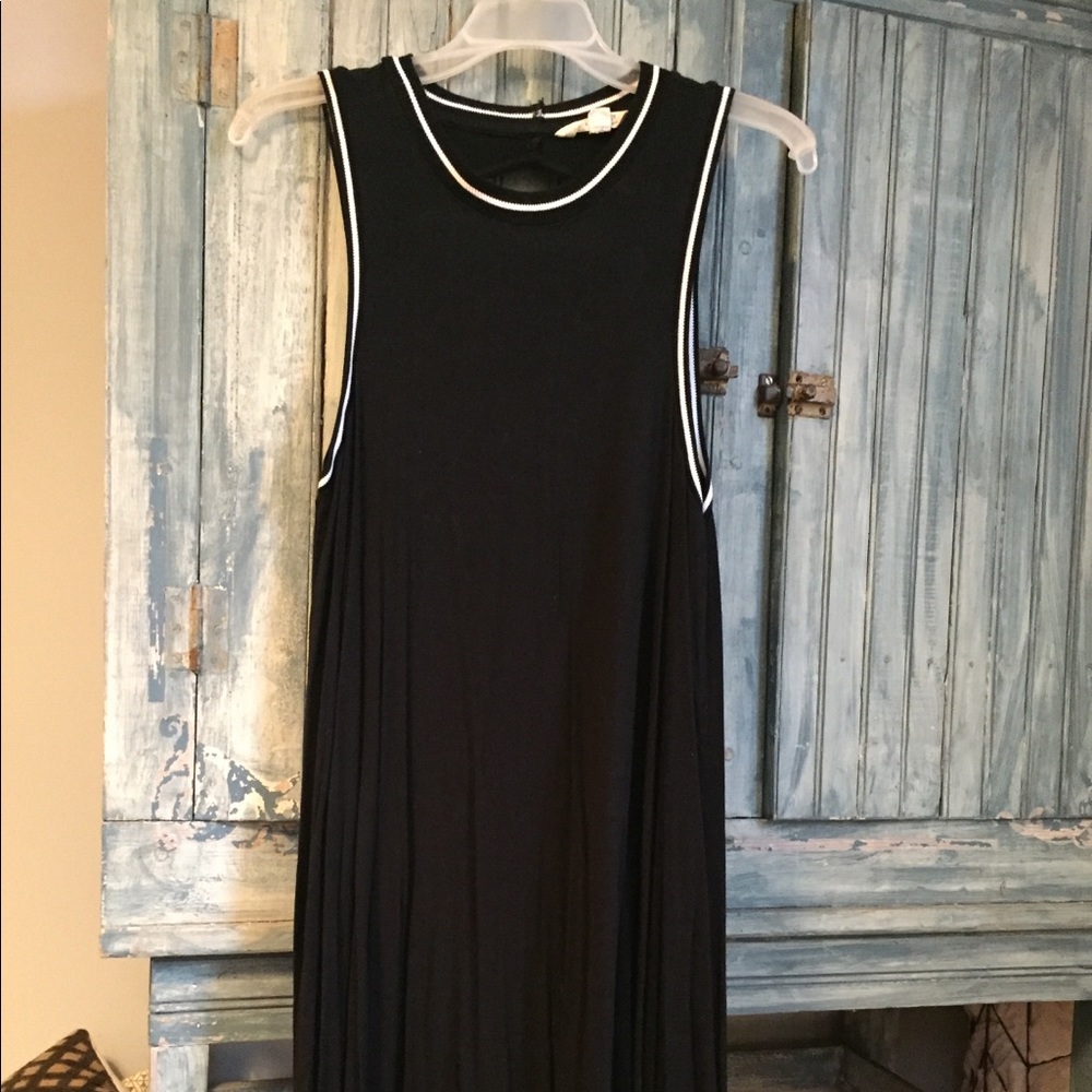 Soft black midi dress